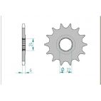Kit chaine AFAM acier CAN-AM 450 DS pas 520 2008 à 2009