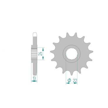 Kit chaine AFAM acier CAN-AM DS 650 BAJA pas 530 2000 à 2003