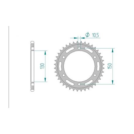 Kit Chaine DC HONDA NX 650 T,V,W,X,Y,1,(RD08) (1996-2001) RD08
