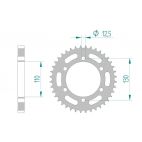 Kit chaine AFAM acier CAN-AM DS 650 BAJA pas 530 2000 à 2003