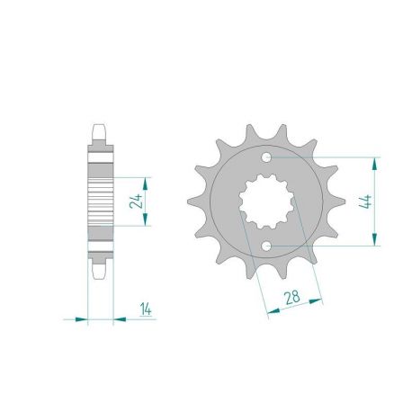 Kit Chaine DC HONDA VT 750 S A,B,C,(SHADOW RS) (2010-2012) SHADOW RS