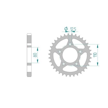 Kit Chaine DC HONDA CBX 1000 Z,(SB01/SC03) (1979-1980) SB01/SC03