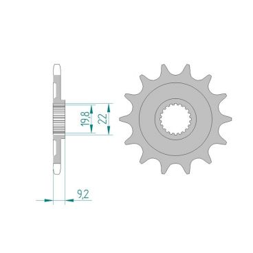 Pignon AFAM pour moto au pas de 520