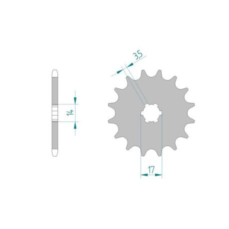 Kit Chaine DC KAWASAKI AR 80 (1989-1992)