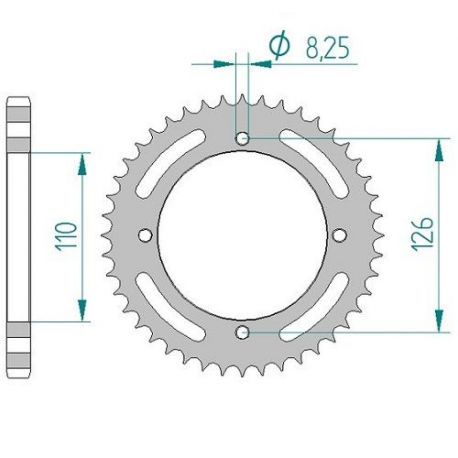 Kit Chaine DC KAWASAKI D-TRACKER 125 (2010-2014)