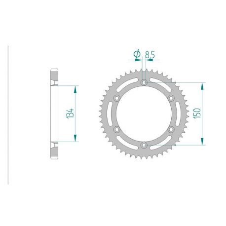 Kit Chaine DC KAWASAKI KDX 125 B1-B10 (1990-1999)