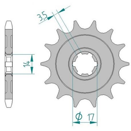 Kit Chaine DC KAWASAKI KLX 125 (2010-2013)