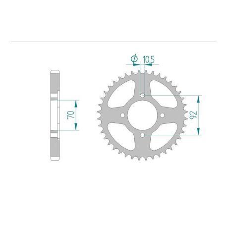 Kit Chaine DC KAWASAKI Z 400 LTD B1/B2/G1,D4 (1977)