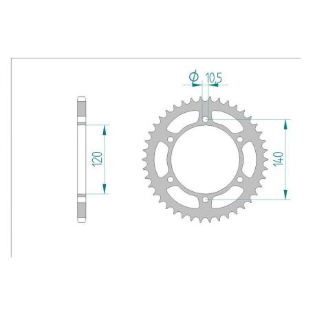 Kit Chaine DC KAWASAKI EN 500 C1-C10 (1996-2006)