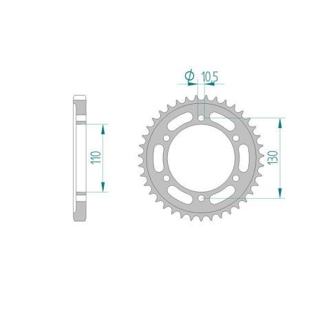 Kit Chaine DC KAWASAKI GPX 600 R C1-10 (1988-1997)