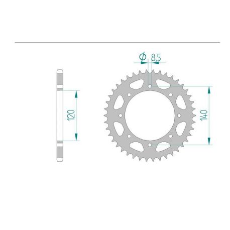 Kit Chaine DC KAWASAKI KLX 650 C1-C8 (1993-2002)