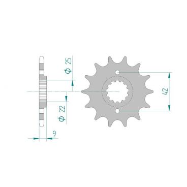 Pignon AFAM pour moto au pas de 520