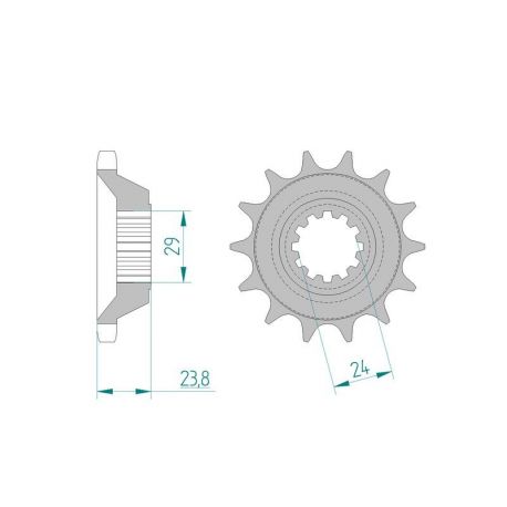 Kit Chaine DC KAWASAKI ZZR 1100 C1-3,((ZX1100)) (1990-1992) (ZX1100)