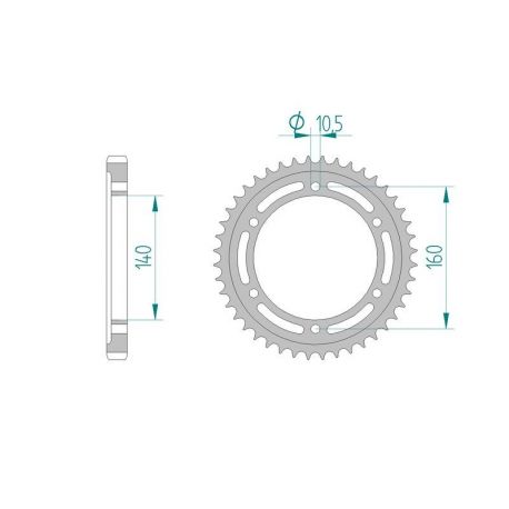 Kit Chaine DC KAWASAKI ZZR 1100 C1-3,((ZX1100)) (1990-1992) (ZX1100)