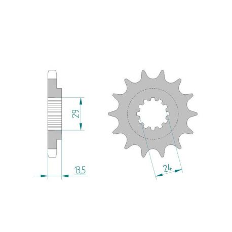 Kit Chaine DC KAWASAKI ZRX 1200 R A1-A6 (2001-2006)