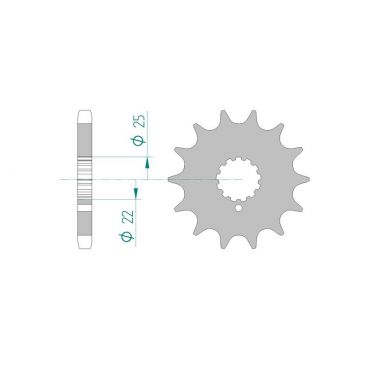 Pignon AFAM pour moto au pas de 530