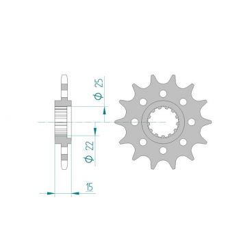 Pignon AFAM pour moto au pas de 520