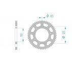 Kit chaine AFAM acier DERBI SENDA 50 SM DRD PRO pas 420 2006 à 2011