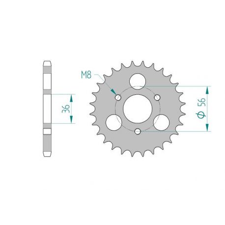 Kit Chaine DC KYMCO KXR 50 (2004-2007)