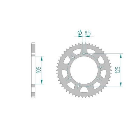 Kit Chaine DC MBK X LIMIT 50 SM (2003-2006)
