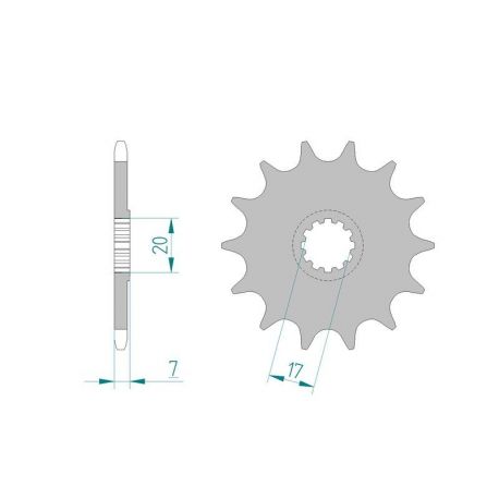 Kit Chaine DC MBK X-LIMIT 50 () (1997-2002)