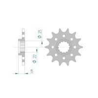 Pignon AFAM pour moto au pas de 520