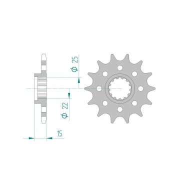 Pignon AFAM pour moto au pas de 520