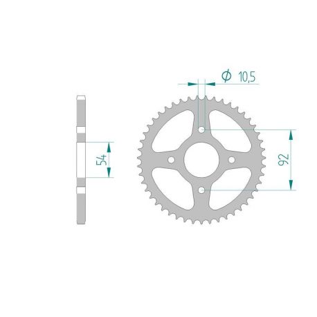 Kit Chaine DC MBK X-POWER 50 (2007-2011)