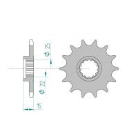 Pignon AFAM pour moto au pas de 520