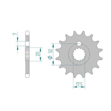Kit Chaine DC MZ SX 125 (2005-2007)