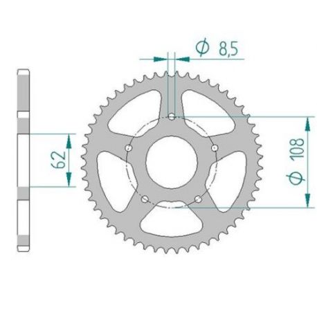 Kit Chaine DC PEUGEOT XR7 50 (2008-2013)