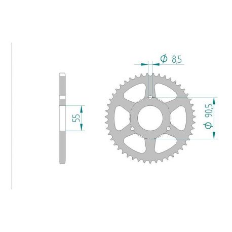 Kit Chaine DC RIEJU RS2 50 (MATRIX) (2004-2010) MATRIX