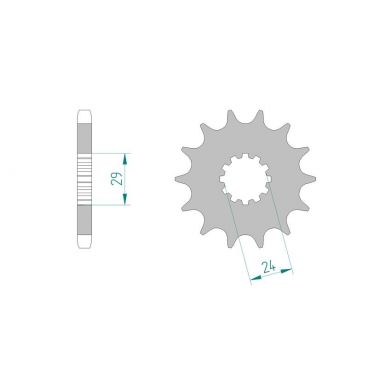 Pignon AFAM pour moto au pas de 530