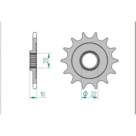 Kit Chaine DC SHERCO SEF 300 I (2010-2011)