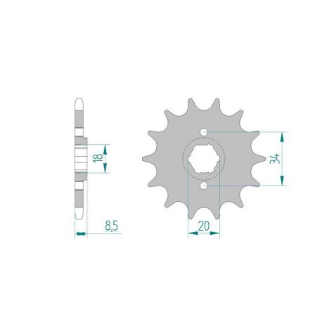 Kit Chaine DC SMC 250 X ROAD (INVERSE) (2006-2007) INVERSE
