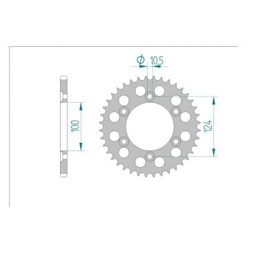 Kit chaine AFAM acier DUCATI 888 STRADA pas 520 1992 à 1994