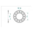 Kit chaine AFAM acier DUCATI 888 STRADA pas 520 1992 à 1994