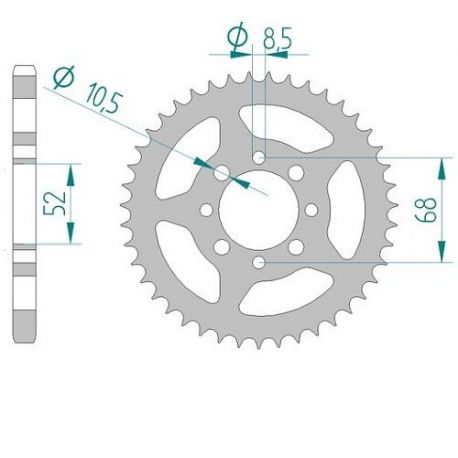 Kit Chaine DC SUZUKI GT 80 L (1981-1982)