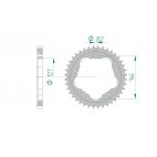 Kit chaine AFAM acier DUCATI 916/996 for PCD1 pas 525 1994 à 2001