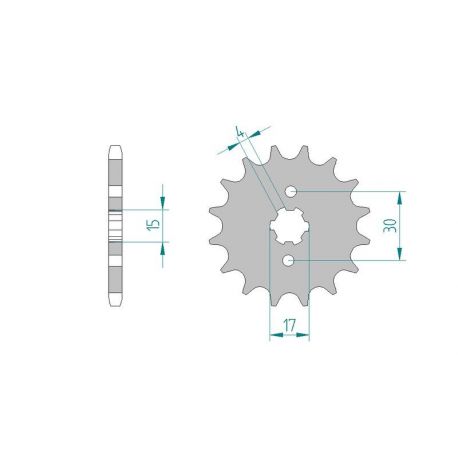 Kit Chaine DC SUZUKI FL 125 Adress (2007-2010)
