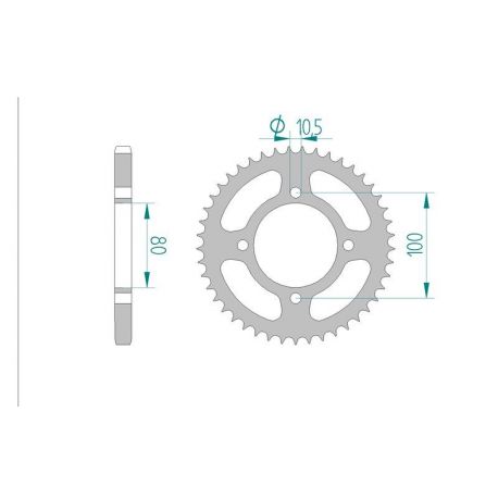 Kit Chaine DC SUZUKI GZ 125 W,X,Y,K1,K2,K3,K4,K5,K6,K7,K8,(MARAUDER) (1998-2008) MARAUDER