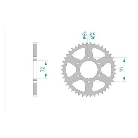 Kit Chaine DC SUZUKI DR 250 S E,F,G,H,Z (1982-1987)