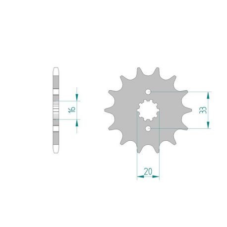 Kit Chaine DC SUZUKI GTX 7 (GT250N-EN) (1979-1985) GT250N-EN