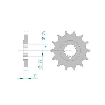 Pignon AFAM pour moto au pas de 630