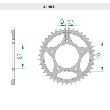 Kit Chaine DC SUZUKI GS 500 E R,S,T,V,W,X,Y,K1,K2,K3,K4,K5,K6,K7 (1994-2007)