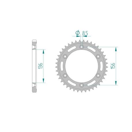 Kit Chaine DC SUZUKI DR 650 SE T,V,W,X,Y,K1,K2,K3,K4,K5,K6 (1996-2006)