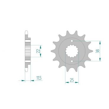 Kit chaine AFAM acier DUCATI 400 SS pas 520 1992 à 1995