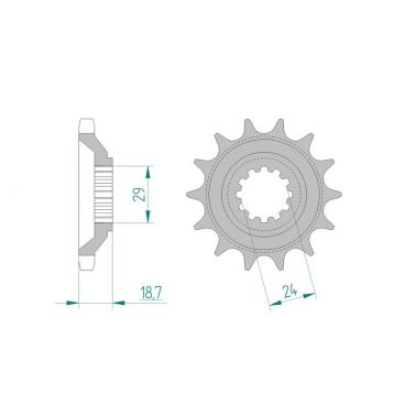 Pignon AFAM pour moto au pas de 530