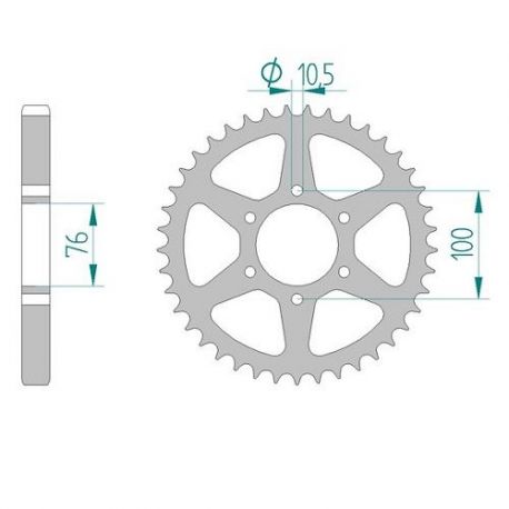 Kit Chaine DC SUZUKI GSX 1100 L (1980)