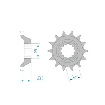 Pignon AFAM pour moto au pas de 530